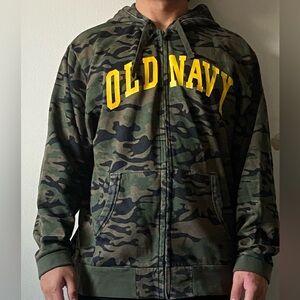 Old Navy Military Zip Up Hoodie